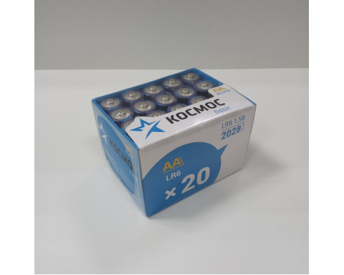 Батарейка (элемент питания) КОСМОС LR6 AA KOCLR620BOX пальчиковая