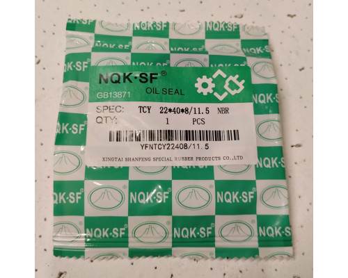 Сальник 22x40x8/11.5 NQK со смазкой Zanussi 50063248004 Merloni 090554