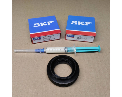 Ремкомплект бака стиральных машин CANDY, LERAN подшипники SKF FRANCE 2Z 6204+6205+ 30X52X11/17,5 SKL + смазка 2мл