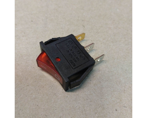 Переключатель одноклавишный с подсветкой KSD3 узкий 3-pin, 16A 250V KN004