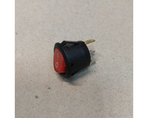 Выключатель круглый 3-pin 10A с подсветкой KN028