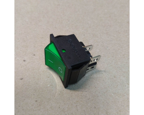 Выключатель одноклавишный 4-pin с подсветкой 16A