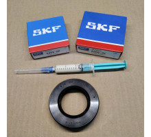 Ремкомплект бака стиральных машин Electrolux, Hansa подшипники SKF France 6205+6206+ сальник бака 35X62X11/12.5 NQK + смазка для сальника 2 мл
