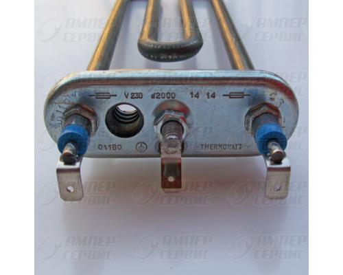 ТЭН 2000W (прям.с отв.L=200) для стиральных машин Bosch (Бош) Thermowatt 3406131, HTR011BO