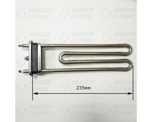 ТЭН 2050W (прям.L=235, с отверстием под датчик) для стиральных машин Whirlpool (Вирпул) 481281729736 IRCA