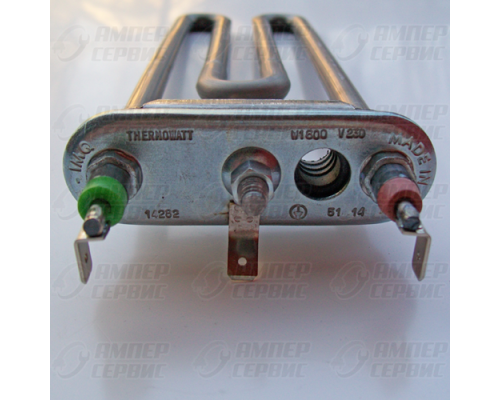 ТЭН 1800W (прям. с отв. L=193) для стиральных машин Indesit, Ariston (Индезит, Аристон) OAC255096, HTR004AR Termowatt