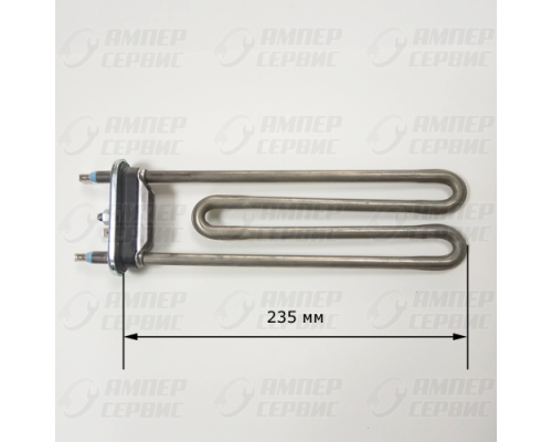 ТЭН 1950W (прям. L=235) для стиральных машин, с отв. под датчик HTR070