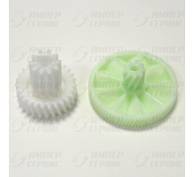 Блок шестеренок мясорубки Kenwood (Кенвуд) новый компл.2шт, D55/28mm, H18/30 + D83.4/20, H12/19 (зелен.) SKW003